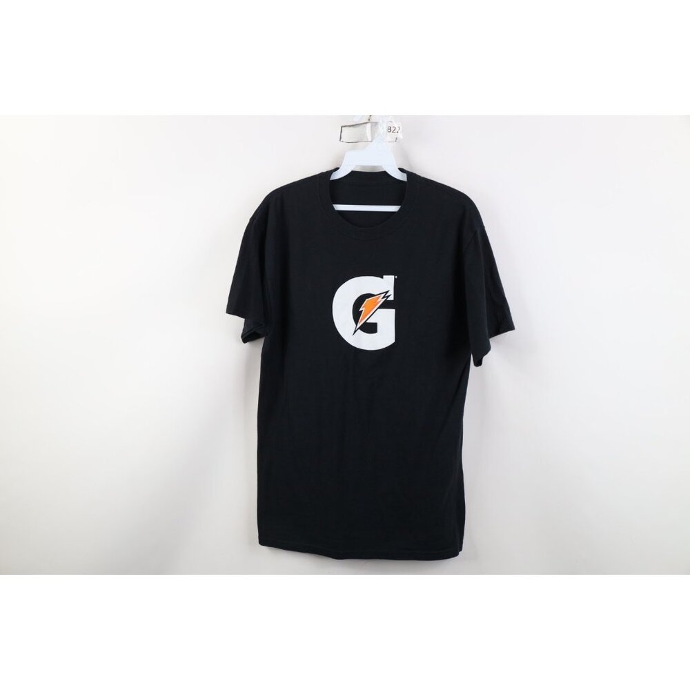Vintage Y2K Gatorade Mens Small Faded Classic Logo Short Sleeve T-Shirt Black